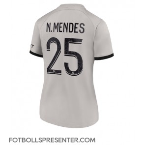 Paris Saint-Germain Nuno Mendes #25 Borta Matchtröja Dam 2022-23 Kortärmad